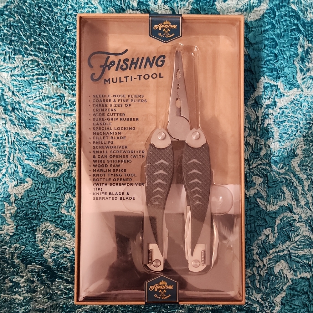 FISHING MULTI TOOL, NEW IN BOX,STILL SEALED,Adventure Out There Brand